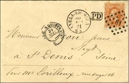 PC 61 / Belgique 30c Càd BRUXELLES 20 MAI 71 Sur Lettre Adressée Au Représentant De L'agence Picou Gaudin (St Denis) Pou - Guerra De 1870