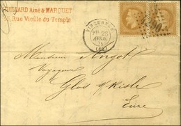 Lettre Avec Texte Daté De Paris Le 28 Avril 1871 Acheminée Par Passeur Jusqu'au Bureau De Vincennes. GC 4290 / N° 28 (2) - War 1870