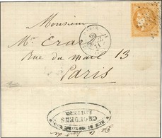 Lettre Non Affranchie Adressée Sous Double Enveloppe à L'Agence Choudens. Cette Dernière Se Charge De Remettre Cette Let - War 1870