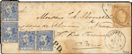 GC 75 / TP Nederland N° 7 (4) Càd MEPPEL 7 MAI 71 + N° 28 Oblitéré Du Cachet Commercial De L’Agence Bechet Et Cie Sur Le - Guerre De 1870