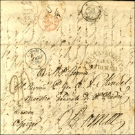 Càd CARMEL / * 22 AVRIL 58 Sur Lettre De Constantinople Pour Rome. A L'escale De Messine, La Lettre Emprunte Le Paquebot - Maritime Post