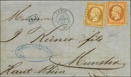 Ancre Bleue / N° 21 + 23 Càd Bleu SAÏD / * 28 MARS 64 (1ère Date Vue) Sur Lettre D'Alexandrie Pour Munster. - SUP. - R. - Correo Marítimo