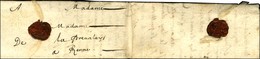 Lettre Avec Texte Daté De 1658 Adressée à Rennes Avec Fils De Soie Blancs. - SUP. - R. - ....-1700: Vorläufer