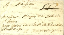 Lettre Avec Texte Daté De Paris Le 16 Février 1661 Pour Angers, Au Recto Mention Manuscrite PP (L N° 30). - TB / SUP. -  - ....-1700: Vorläufer