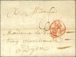 Port Payé Orné Rouge (L N° 37a) Sur Lettre Avec Texte Daté De Rouen Le 2 Janvier 1760 Pour Dijon. - SUP. - R. - 1701-1800: Precursori XVIII