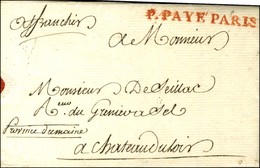 P.PAYE PARIS Rouge (L N° 40) Sur Lettre Avec Texte Daté De Paris. 1770. - SUP. - 1701-1800: Precursores XVIII