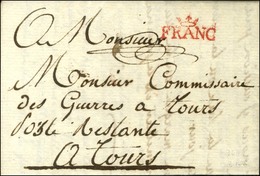 MP Couronnée FRANC Rouge (L N° 46) (21 Mm) Sur Lettre Avec Texte Daté De Paris Le 2 Avril 1792. - SUP. - R. - 1701-1800: Precursores XVIII