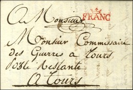 MP Couronnée FRANC Rouge (L N° 46) (21 Mm) Sur Lettre Avec Texte Daté De Paris Le 2 Avril 1792. - SUP. - R. - 1701-1800: Voorlopers XVIII