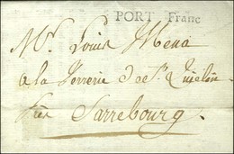 PORT Franc (L N° 49) Sur Lettre Avec Texte Daté De Paris Le 29 Décembre 1792 Adressée à La Verrerie De St Quirin Près Sa - 1701-1800: Precursores XVIII