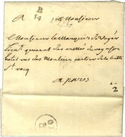 Lettre En Port Payé B / 54 + 1e Lvée + Quantième, Au Verso B / 10. 1763. - SUP. - 1701-1800: Précurseurs XVIII