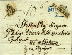 60 / St DENIS + 60 / P.P. Sur Lettre Pour Novarra. 1803. - TB / SUP. - Autres & Non Classés
