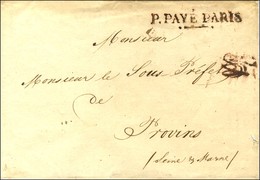 P.PAYE PARIS Rouge (P. N° 2755) Sur Lettre Sans Texte Pour Provins. - TB / SUP. - Autres & Non Classés