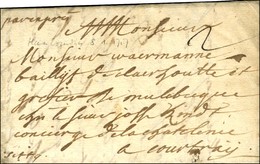 Lettre Avec Texte Daté D'Haubourdin 1717 Pour Courtrai, Au Recto Mention Manuscrite '' Par Expres ''. - TB. - Autres & Non Classés