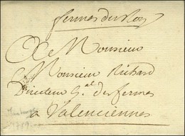 '' Fermes Du Roi '' Sur Lettre Avec Texte Daté De Maubeuge Ce 9 Mars 1789 Pour Valenciennes. - TB / SUP. - Altri & Non Classificati