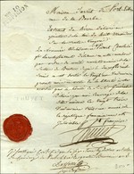 N° 10 / SUSPICION (S N° 9582C) + Cachet De Cire MAISON D'ARRET DU PORT LIBRE Sur Document Daté Du 23 Vendémiaire An 3 Av - Cartas Civiles En Franquicia