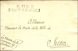 P.110.P. / PONTREMOLI Sur Lettre Adressée En Franchise à Sienne. 1810. - SUP. - 1792-1815: Dipartimenti Conquistati
