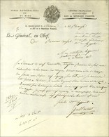 Lettre à En-tête De L'Armée D'Observation Du Midi Daté '' Au Quartier Général De Milan Le 22 Pluviôse An 10 '' Signée J. - Bolli Militari (ante 1900)