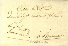 Lettre Avec Texte Daté De Bruxelles Le 30 Nivôse An 9 Signée Du Général Bonnard Avec Très Bon Texte. Au Recto Paraphe De - Bolli Militari (ante 1900)