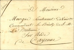 Lettre Avec Texte Daté De Cayenne Le 6 Décembre 1823 Adressée Localement à Un Commandant De Vaisseau En Rade De Cayenne. - Otros & Sin Clasificación