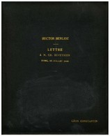 BERLIOZ Hector (1803-1869), Compositeur Et Chef D'orchestre. - Other & Unclassified