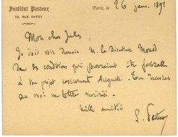 PASTEUR Louis (1822-1895), Chimiste Et Biologiste. - Autres & Non Classés