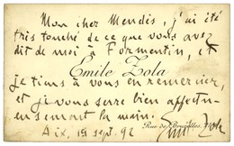 ZOLA Émile (1840-1902), écrivain. - Autres & Non Classés