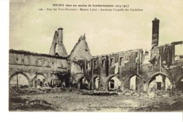 Cpa Grande Guerre, Reims,rue Des Trois Raisinets. - Reims