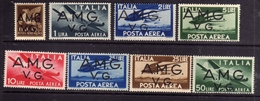 VENEZIA GIULIA 1945 - 1947 TRIESTE AMG VG POSTA AEREA AIR MAIL SERIE COMPLETA COMPLETE SET MNH - Revenue Stamps