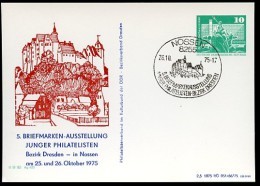 DDR PP16 D2/015 Privat-Postkarte SCHLOSS NOSSEN Sost.1975  NGK 4,00 € - Postales Privados - Usados