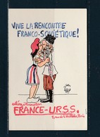 Carte Semi Moderne  Vive La Rencontre Franco Soviètique ! - Effel