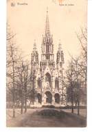 Laeken-Bruxelles-L'Eglise Notre-Dame-1922-Nouvelle Façade Et Avec La Flèche Centrale-Timbre Albert 1er Vert 5c COB 137 - Laeken