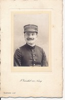 Photo Ancienne Portrait D'un Capitaine En Tenue Militaire 5e Régiment 1914 Photographie Gerschel Nancy Format 11x17cm - Sonstige & Ohne Zuordnung