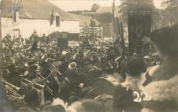 CARTE PHOTO LES FANFARES DANS LA MARNE CORCY LA VERRERIE GUIGNICOURT - Autres & Non Classés