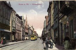 NEUSS Am Rhein, Niederstrasse, Strassenbahn (1920) AK - Neuss