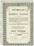 Ancienne Action - Pétroles De Grosnyi - Titre De 1921 - Russie