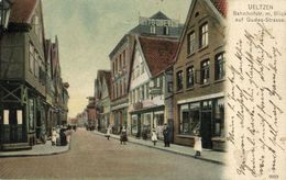 UELZEN, Bahnhofstrasse Mit Blick Auf Gudes-Strasse, Otto Dreves (1909) AK - Uelzen