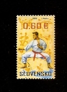 (!) SLOVAKIA . 2009. KARATE  Mi 610  Fighting Sports  USED STAMP - Usati