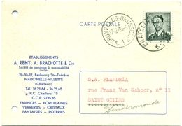 Ets. A. Remy, A.Brachotte & Cie à Marcinelle-Villette - Faiences - Porcelaines - Verreries - Cristaux .... 1959 - Other & Unclassified