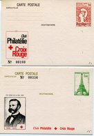 2 CARTES Avec Repiquage De La CROIX ROUGE - Bijgewerkte Postkaarten  (voor 1995)