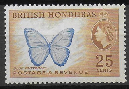 BRITISH HONDURAS - PAPILLON - YVERT N° 154 * MH - COTE = 8.5 EUR. - Brits-Honduras (...-1970)