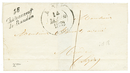 LOZERE : 1852 Cursive 46 CHATEAUNEUF DE RANDON + Taxe 1 Sur Lettre Pour MENDE. TTB. - Sonstige & Ohne Zuordnung
