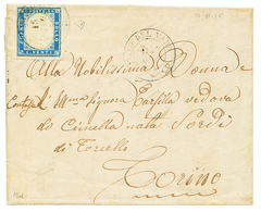 "S. MARTINO DEL VARO - ST MARTIN DU VAR" : 1856 SARDAIGNE 20c(n°15d) Obl. S.MARTINO DEL VARO Sur Lettre Pour TORINO. RAR - Sonstige & Ohne Zuordnung