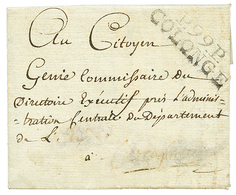 COLONGE : An 7 P.99.P COLONGE Sur Lettre Avec Texte Daté "CHEVRIER Canton De VIRI". RARE. TB. - Sonstige & Ohne Zuordnung