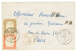 1858 SARDAIGNE 10c + 40c TB Margés Obl. S. JULIEN Sur Enveloppe Pour PARIS. Superbe. - Sonstige & Ohne Zuordnung