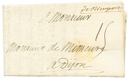 "Camp De NIEWPORT ( BELGIQUE )" : 1706 "DE NIEWPORT" Manuscrit (rare) + Taxe 15 Sur Lettre De Militaire Avec Texte Daté  - Armeestempel (vor 1900)
