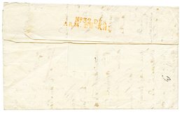 1809 Cachet Trés Rare N°32 DEB/ ARM. DU RHIN En Rouge Au Verso D'une Lettre Avec Texte De MADRID Pour Le QUARTIER GENERA - Army Postmarks (before 1900)