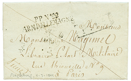 1811 P.P N°22 ARM. D' ALLEMAGNE Sur Lettre Avec Texte Daté "MAGDEBURG" Pour PARIS. RARE. Superbe. - Armeestempel (vor 1900)