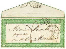 VALENTINE : 1845 T.15 MACON + Taxe 4 Sur Magnifique Enveloppe VALENTINE. Superbe. - Altri & Non Classificati