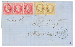 "CUBA Bureau Consulaire - Affrt à 3F " : 1872 80c(n°32)x3 + 30c(n°30) Obl. ANCRE + Cachet Consulaire CUBA Sur Lettre Pou - 1863-1870 Napoléon III. Laure