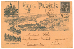 1894 10c Sur CARTE Illustrée LYON EXPOSITION. TB. - Sonstige & Ohne Zuordnung